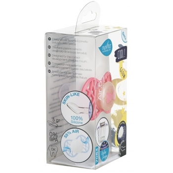 Силіконова ортодонтична пустушка Nuvita Air55 Cool Бант, світиться в темряві, 6-12 міс., рожевий (NV7084GF) - Pampik - 4