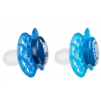 Силіконова симетрична пустушка Nuvita Air55 Explorer Зебра та Лев, 6-12 міс., 2 шт. (NV7087M) - Pampik - 2