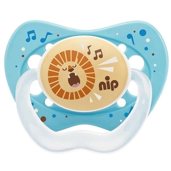 Силіконова пустушка Nip Чудове життя №3 Тигр та Лев, ортодонтична, 16-32 міс., 2 шт., синій (31303) - Pampik - 3