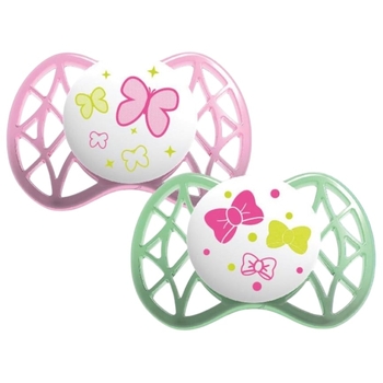 Силіконова симетрична пустушка Nuvita Air, 6-12 міс., 2 шт. (NV7081Pink) - Pampik
