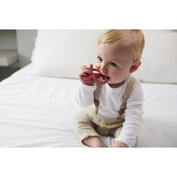 Іграшка-прорізувач Matchstick Monkey Мавпочка, без хвоста, 11 см, червоний (MM-ONT-019) - Pampik - 5