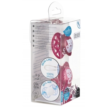 Силіконова симетрична пустушка Nuvita Air55 Explorer Кіт та Панда, 6-12 міс., 2 шт. (NV7087F) - Pampik - 3