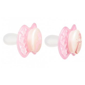 Силіконова симетрична пустушка Nuvita Air55 Explorer Ведмежа та Пінгвін, 0+ міс., 2 шт. (NV7067GF) - Pampik - 2