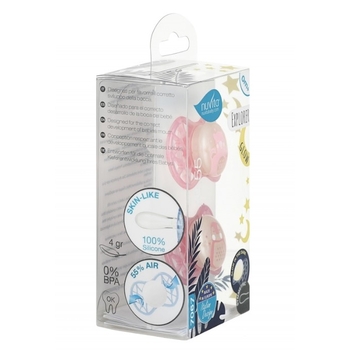 Силіконова симетрична пустушка Nuvita Air55 Explorer Ведмежа та Пінгвін, 0+ міс., 2 шт. (NV7067GF) - Pampik - 4