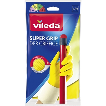 Рукавички для господарських робіт Vileda Super Grip, розмір L, 1 шт. - Pampik