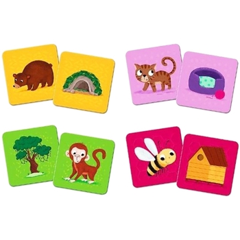 Настольная игра Trefl Memos Classic Plus Зверята и их домики, 36 карт (2333) - Pampik - 2