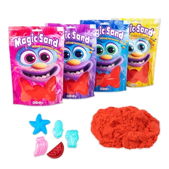 Кинетический песок Strateg Magic Sand красный, 500 г (39403-6) - Pampik - 3