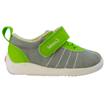 Кросівки ергономічні Combi, 15,5 см, сірий з салатовим (117263/25420) - Pampik - 2