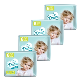 Набір підгузків на липучках Dada Extra Soft 6 (16+ кг), 152 шт. (4 уп. по 38 шт.) - Pampik