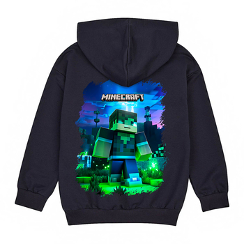 Худі Garnamama Худи 2-х нитка наклейка MINECRAFT 128 Синий (1056388.1421344) - Pampik