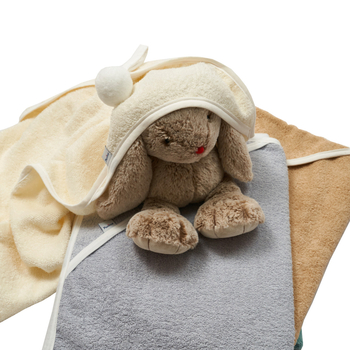 Полотенце-уголок Twins Smurf, 100x100 см, светло-бежевый (1510-RTS-202) - Pampik - 6