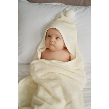 Полотенце-уголок Twins Smurf, 100x100 см, светло-бежевый (1510-RTS-202) - Pampik - 7