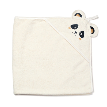 Полотенце-уголок Twins Панда, 100x100 см, бежевый (1500-TANP-02) - Pampik