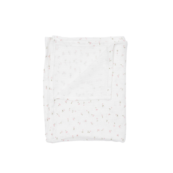 Пеленка Twins Цветочек, муслиновая, 2-х слойная, 130х100 см, белый (1611-PM-130/100-01Fl) - Pampik