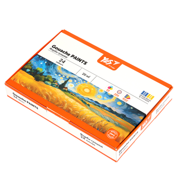 Краски гуашевые Yes Orange Line, 24 цвета по 20 мл (230434) - Pampik