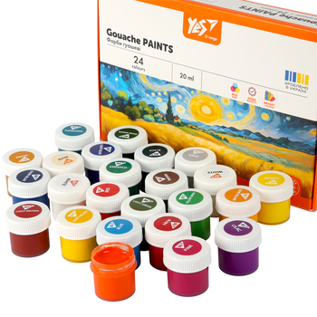 Краски гуашевые Yes Orange Line, 24 цвета по 20 мл (230434) - Pampik - 5