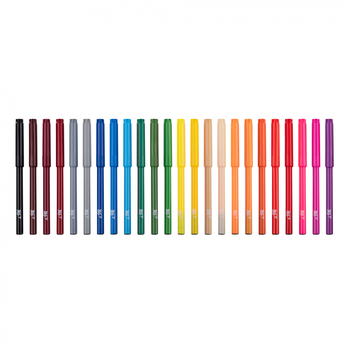 Фломастери YES Orange Line, картонна упаковка, 24 кольори (650558) - Pampik - 4