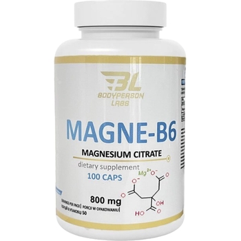 Мінеральний комплекс Bodyperson Labs Magne B6 Магній 800 мг, 100 капсул - Pampik