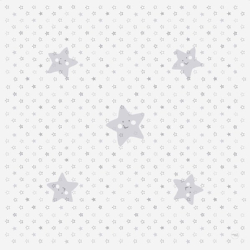 Коврик водонепроницаемый Ceba Baby Starlet grey, 120x120 см, белый (W-308-066-260) - Pampik