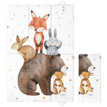 Повивальний матрац Ceba Baby Watercolor Word Forest Friends, 40x60 см, білий (W-305-000-783) - Pampik