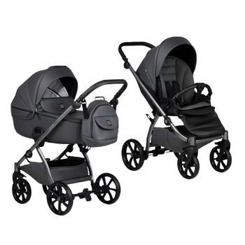Універсальна коляска 2 в 1 Tutis UNO 5+ Leather collection Licorice (1402166) - Pampik