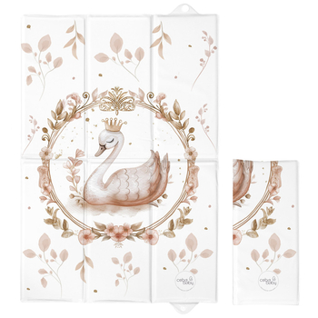 Повивальний матрац Ceba Baby Watercolor Word Glamour Style, 40x60 см, білий (W-305-000-784) - Pampik