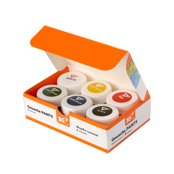 Краски гуашевые Yes Orange Line, 6 цветов по 20 мл (230430) - Pampik - 5