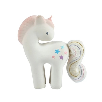 Брязкальце-прорізувач Tikiri 95603 Єдиноріг, каучук, білий (24968) - Pampik - 4