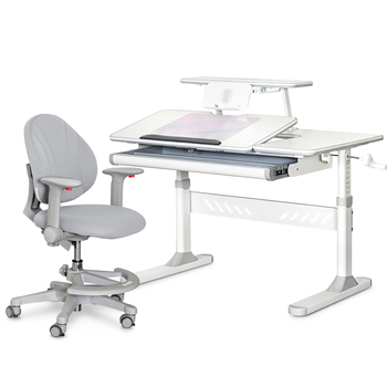 Комплект стіл Evo-Kids TH-320 Grey + крісло Evo-kids Mio G (арт. TH-320 W/G + Y-407 G) - Pampik