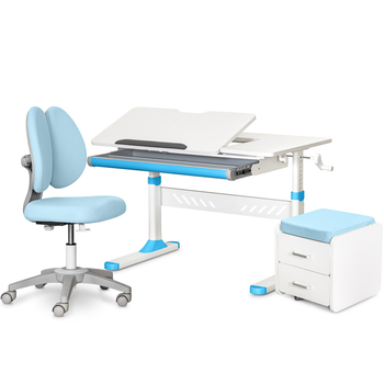 Комплект (L) Evo-Kids TH-310 Blue (парта+крісло+тумба) (арт.TH-310+Y-412 Lite+BD-C3 BLUE) - Pampik