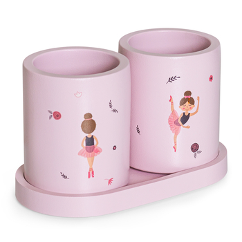 Набір з двох стаканів-органайзерів Cute Ballerina Pink - Pampik