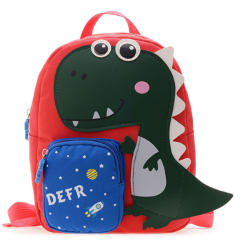 Дитячий рюкзак Evo-Kids Small Dino Red Black, червоний (2418-12 Red Black Dino) - Pampik