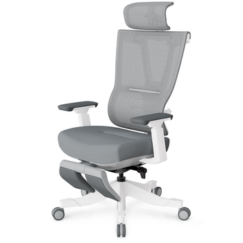 Кресло Mealux S6 Air Fabric Grey White (арт. HF-S6 F/GW) - Pampik - 7