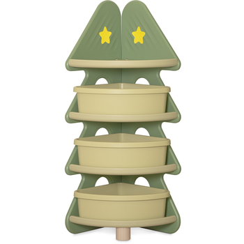 Стелаж кутовий для книг та іграшок Mealux Yoda (арт. KD-E032 Green) - Pampik