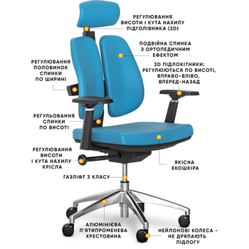 Кресло Mealux Tempo Duo Blue (арт. Y-551 KBL Duo) - Pampik - 2