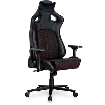 Геймерське крісло Cyberlux Hermes Fabric Black Red (арт. GM-403 B/R) - Pampik