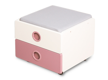 Тумбочка для парты Oxford Wite (арт. Cabinet BD-930-2 PN) – материал дерево, декор розовый (коробок 1 шт.). - Pampik