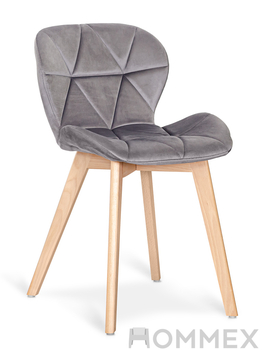 Стілець Hommex Christine Dark Grey (арт. H-350 Dark Grey) - Pampik