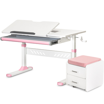 Комплект (S) Evo-Kids TH-310 Pink (парта + тумба) (арт.TH-310 + BD C3_PINK) - Pampik