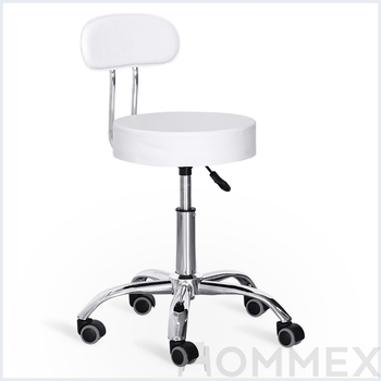 Крісло для майстра Hommex Elise Plus White (арт. H-125 White) - Pampik