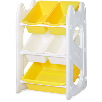 Стелаж Mealux Coral Mini Yellow (арт. KD-E021 Yellow) - Pampik