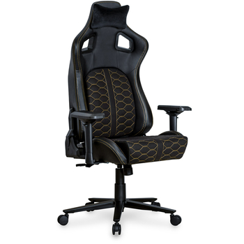 Геймерское кресло Cyberlux Hermes Fabric Black Gold Lite (арт. GM-403 B Lite) - Pampik