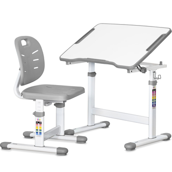 Комплект Evo-kids (стіл+стіл) Evo-07 Ergo Grey (арт. Evo-07 Ergo G) - Pampik