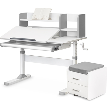 Комплект (S) Evo-Kids TH-330 Grey (парта + тумба) (арт. TH-330 + BD C3_GREY) - Pampik