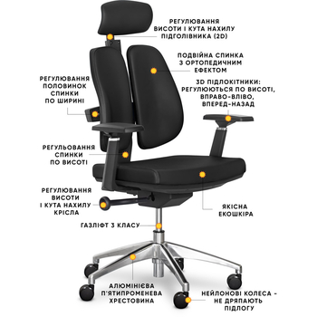 Кресло Mealux Tempo Duo Black (арт.Y-551 KB Duo) - Pampik - 2