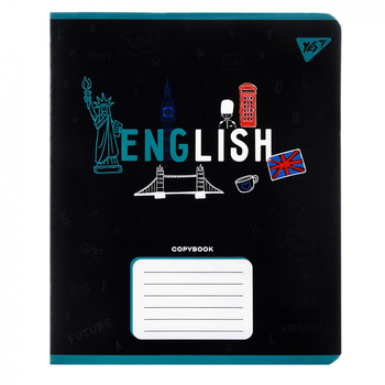 Тетрадь предметная YES Black Английский язык А5, 48 страниц (767475) - Pampik