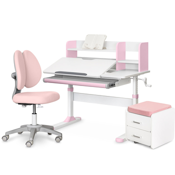 Комплект (L) Evo-Kids TH-330 Pink (парта + крісло + тумба) (арт. TH-330 + Y-412 Lite + BD C3_PINK) - Pampik