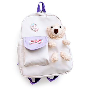 Дитячий рюкзак Evo-kids Small-Bear White (арт. 2418-1 Bear White) - Pampik