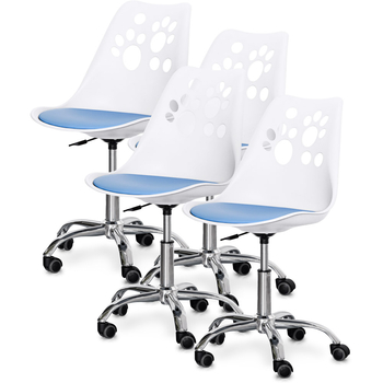 Комплект (4шт) дитяче крісло Evo-Kids Indigo White/Blue (арт H-232 W/BL-Х4) - Pampik