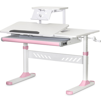 Дитячий стіл Evo-кids TH-310 з полицею S30 Pink (арт.TH-310 W/PN + BD-S30 PN) - Pampik
